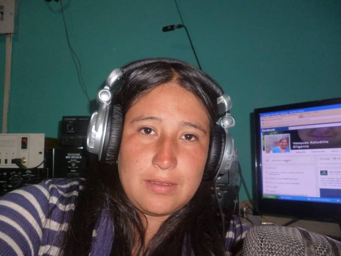 Comunicadora indígena María Efigenia Vásquez Astudillo. Pulzo.