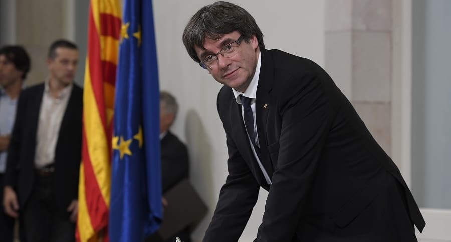 Presidente catalán Carles Puigdemont