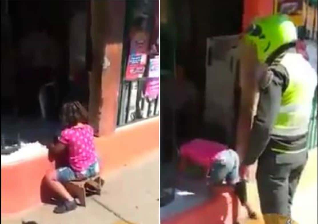 Castigo a niña en Cali