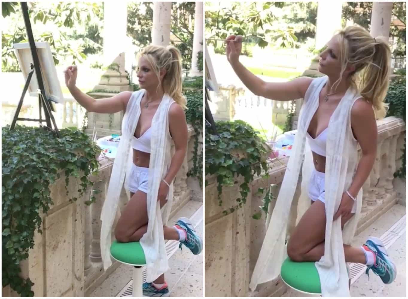 Britney Spears pintando. Pulzo.