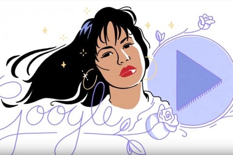 Doodle de Google de cantante Selena Quintanilla