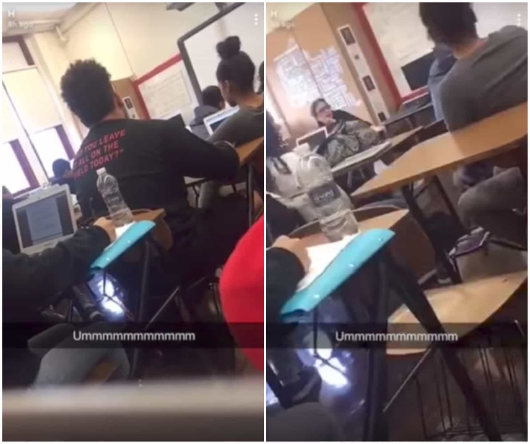 Profesora y alumnos a los que les sugirió "hablar estadounidense". Pulzo.