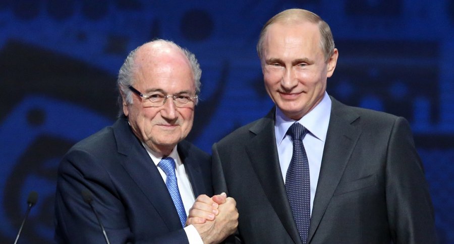 Sepp Blatter y Vladimir Putin