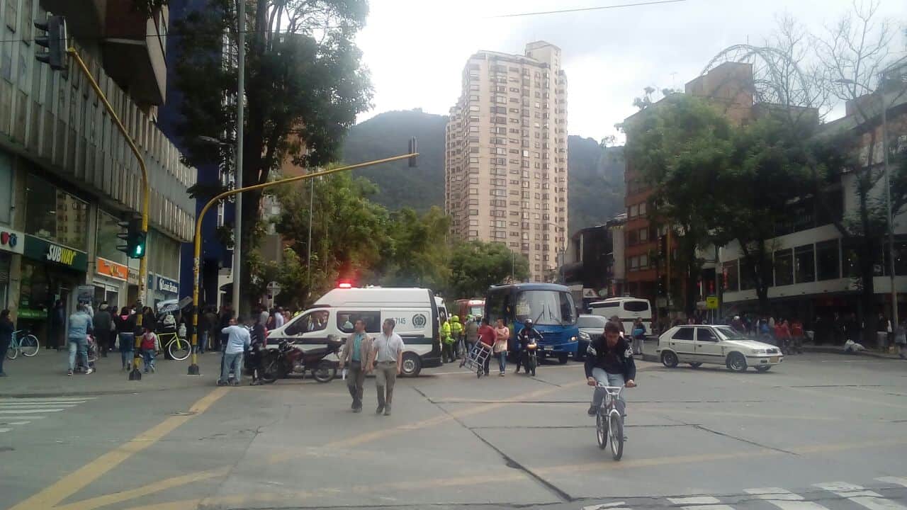 Fleteo en sucursal bancaria del centro de Bogotá