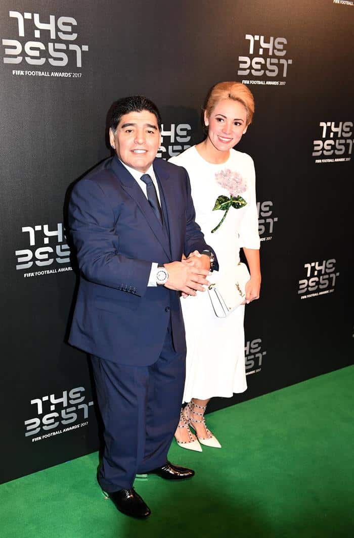 Diego Maradona y su pareja Rocio Oliva