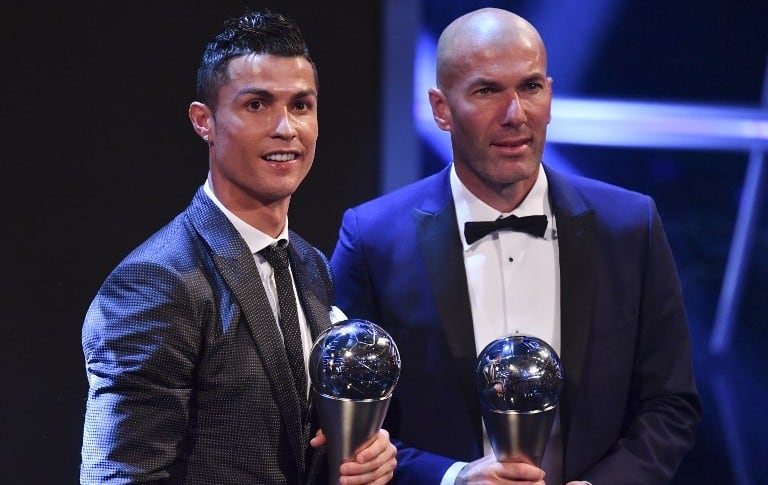 Cristiano Ronaldo y Zinedine Zidane en premios 'The Best' de la Fifa. Pulzo.