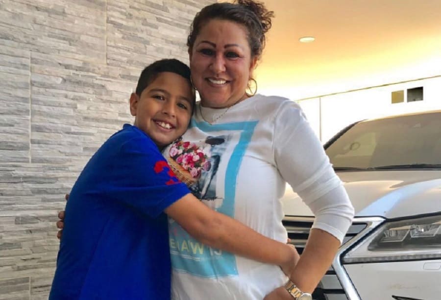 Patricia Acosta y el hijo de Martín Elías