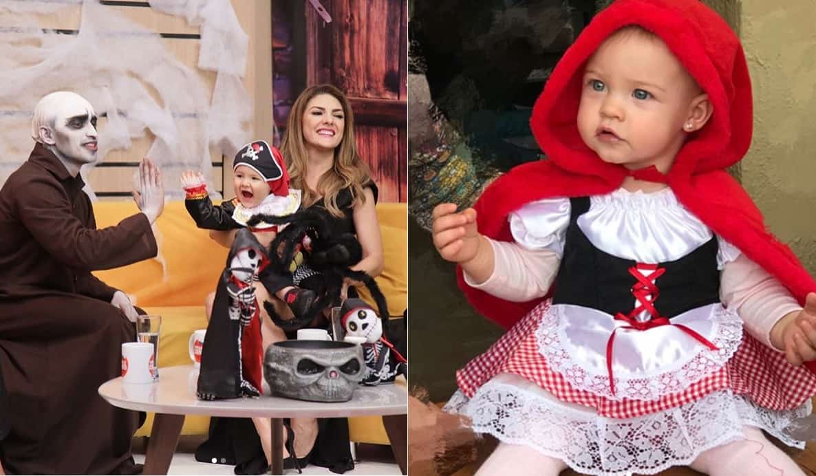 Disfraces de Dante, hijo de Ana Karina Soto, y Helena, hija de Laura Acuña.