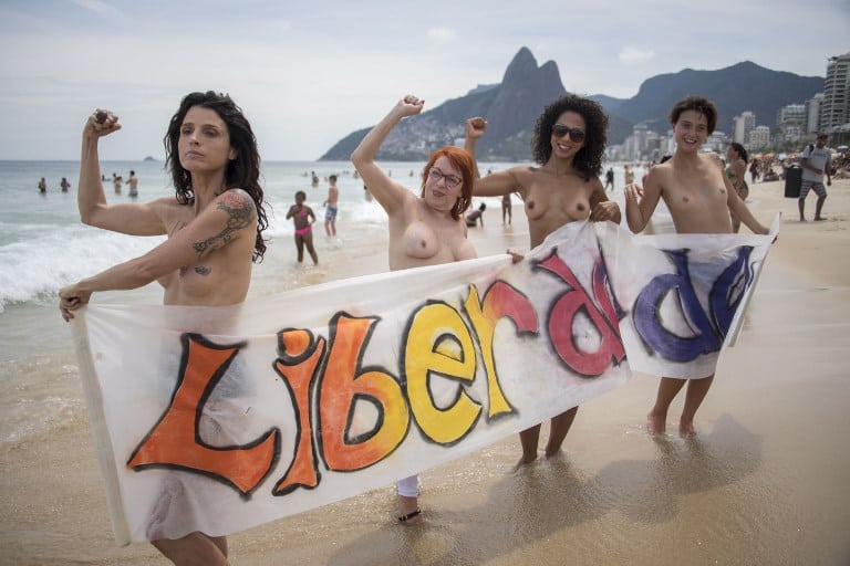 Protesta de mujeres en Río de Janeiro