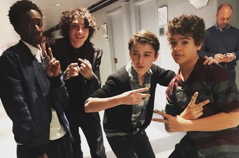 Caleb McLaughlin, Finn Wolfhard, Noah Schnapp y Gaten Matarazzo, actores de 'Stranger Things'. Pulzo.