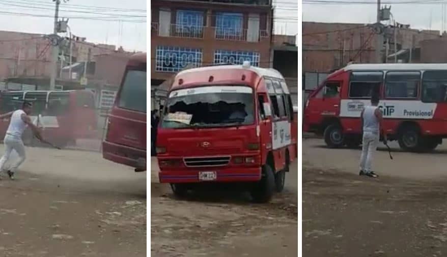 Salvaje agresión entre buseteros del SITP Provisional