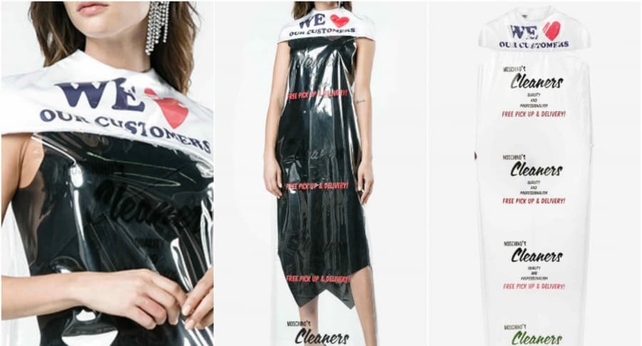 Moschino vende vestido de bolsa de lavandería