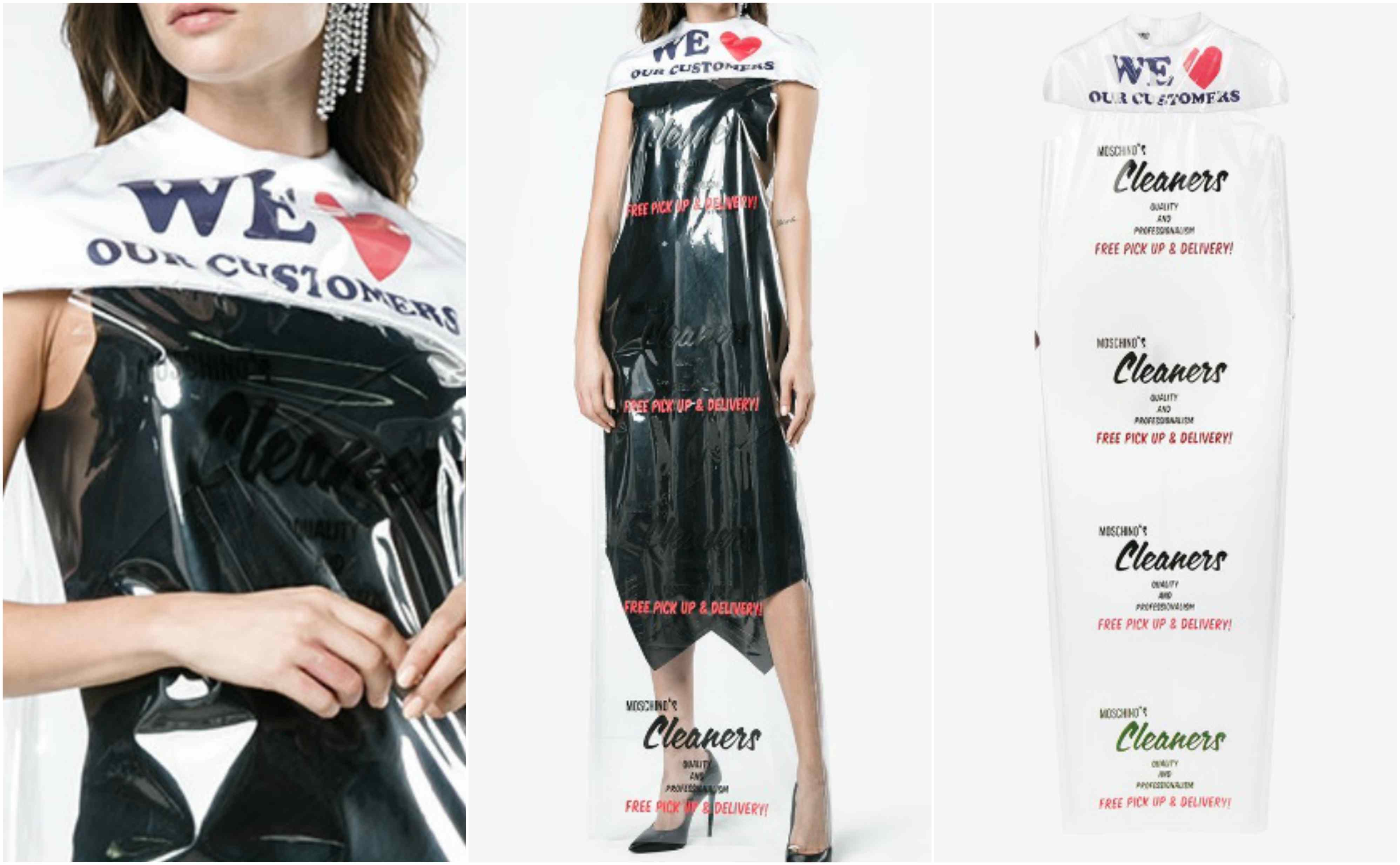 Moschino vende vestido de bolsa de lavandería
