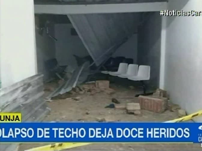 Techo que se cayó en hospital de Tunja. Pulzo.