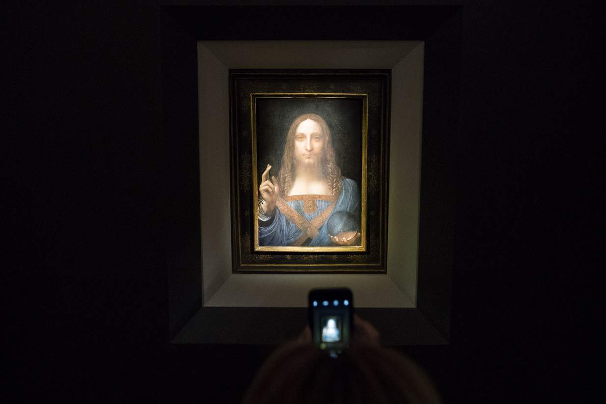Pintura "Salvator Mundi" de Leonardo da Vinci