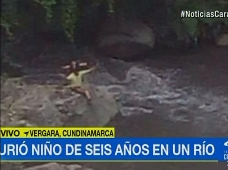 Niño que murió ahogado en río de Cundinamarca, y su tío. Pulzo.