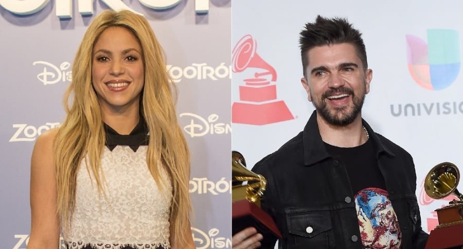 Shakira y Juanes, cantantes.