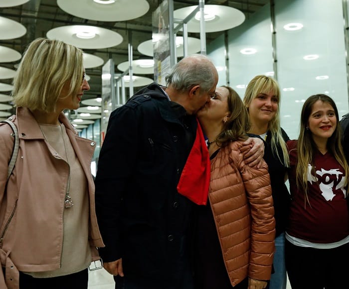 Antonio Ledezma en Madrid, España, con su familia.
