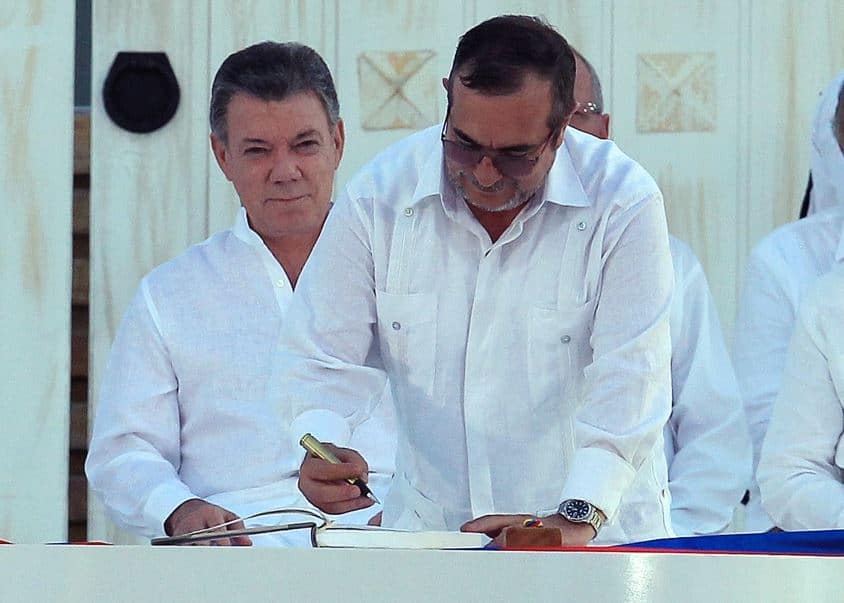 Firma de los acuerdos de paz