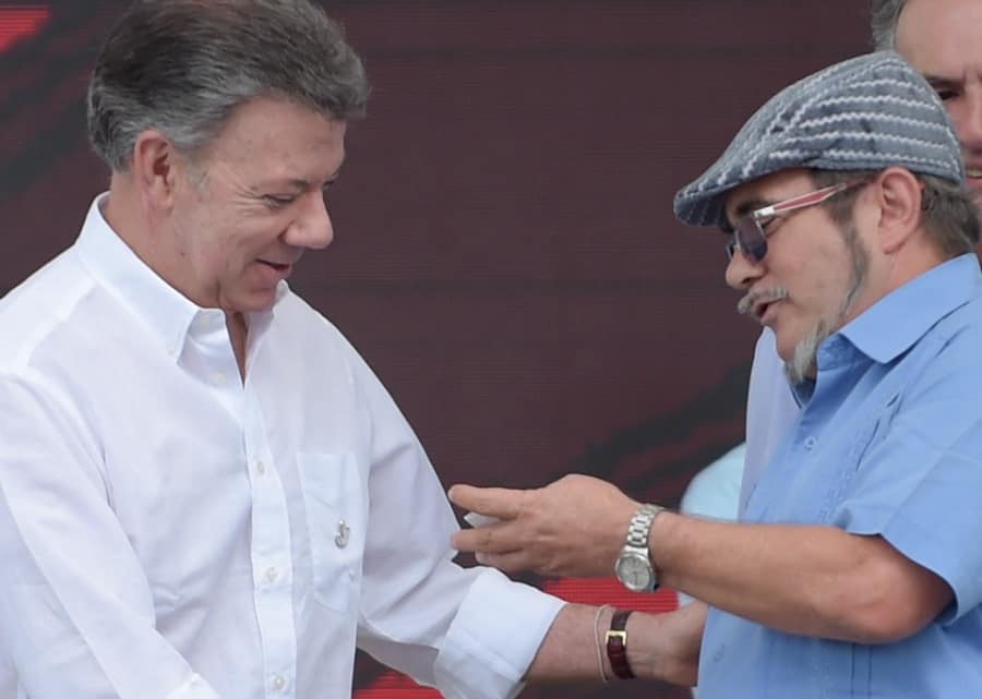 Juan Manuel Santos y Rodrigo Londono Echeverri