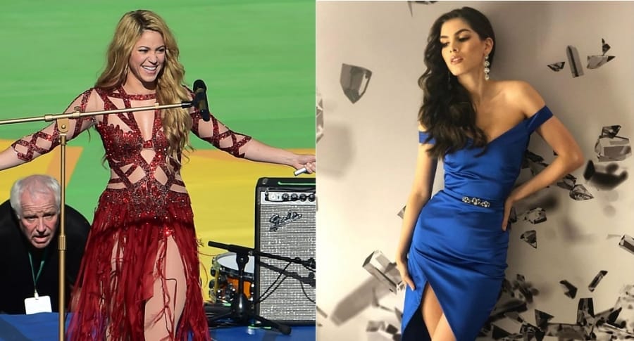 Shakira, cantante, y Denisse Franco, Miss México.