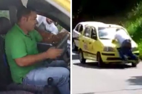Taxista agresivo que arrastró a conductor con su carro