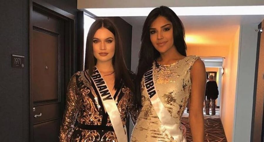 Miss Alemania y Miss Colombia en Las Vegas.