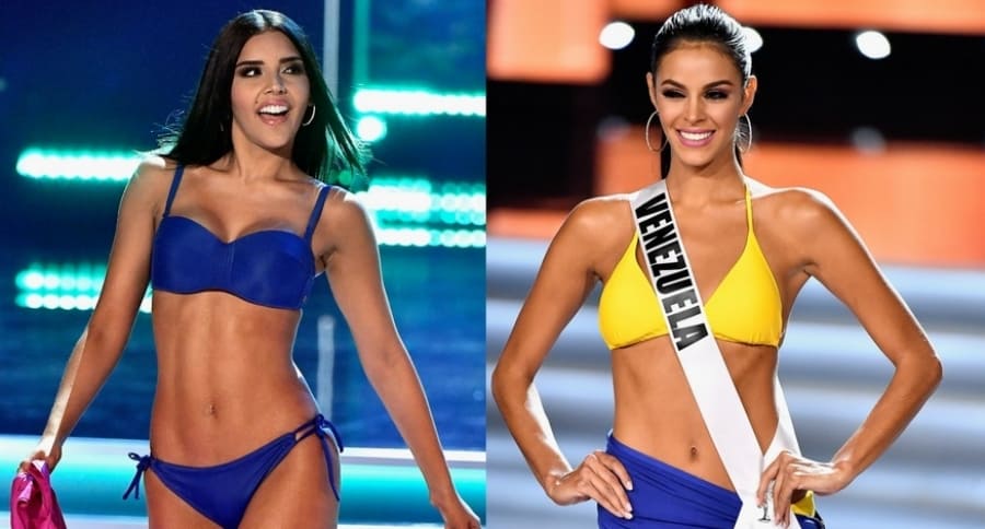 Laura González, Miss Colombia, y Keysi Sayago, Miss Venezuela