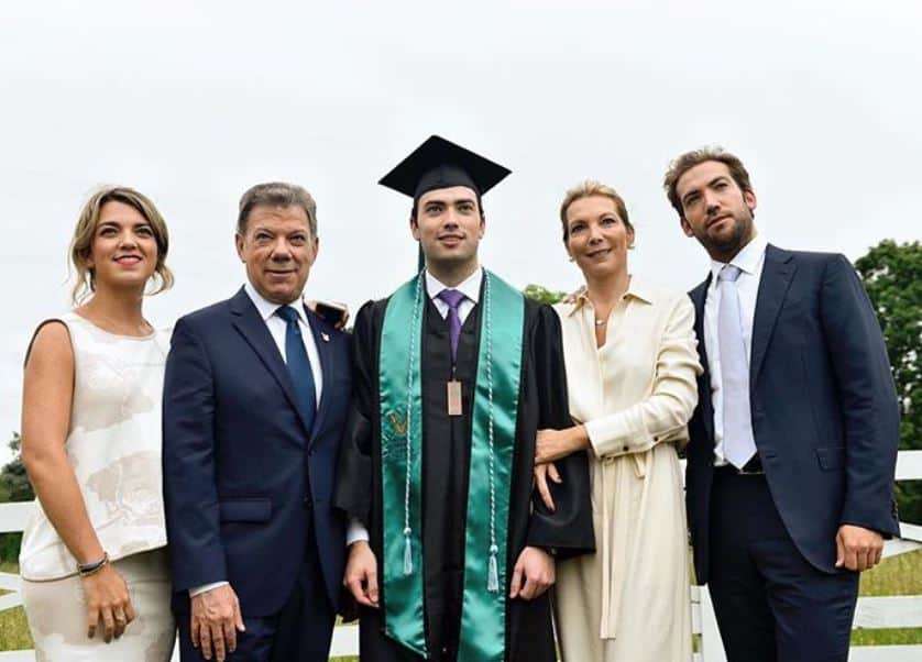 María Antonia, Juan Manuel Santos, Esteban Santos, María Clemencia Rodrígez y Martín Santos, familia presidencial