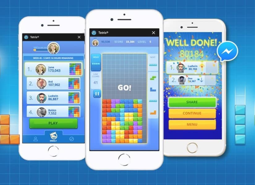 Tetris en Facebook Messenger