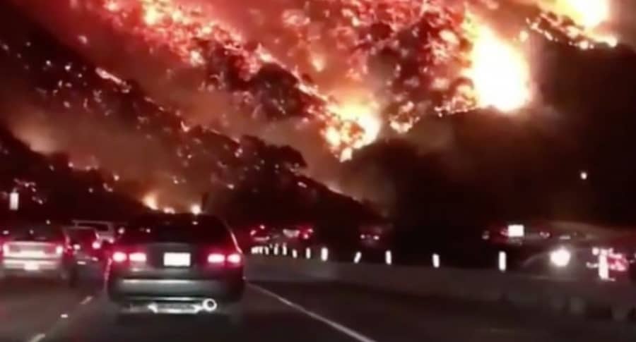 Incendio forestal en California.