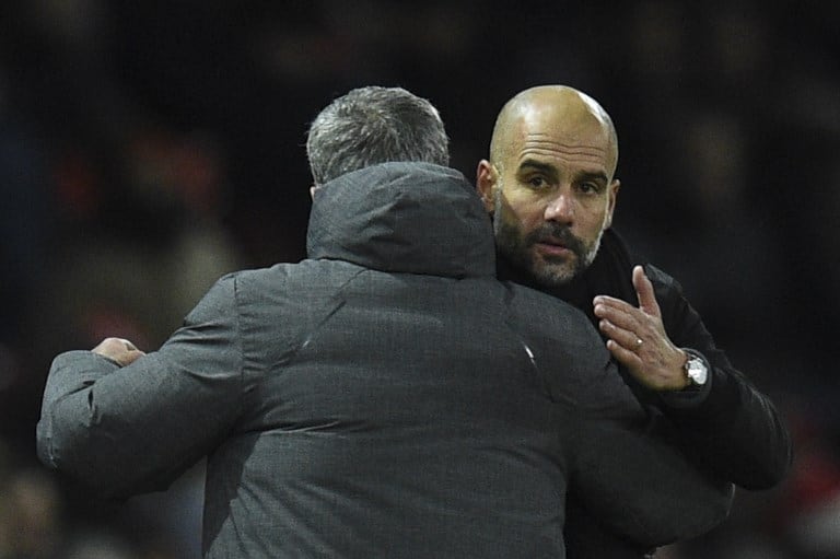 Josep Guardiola y Jose Mourinho