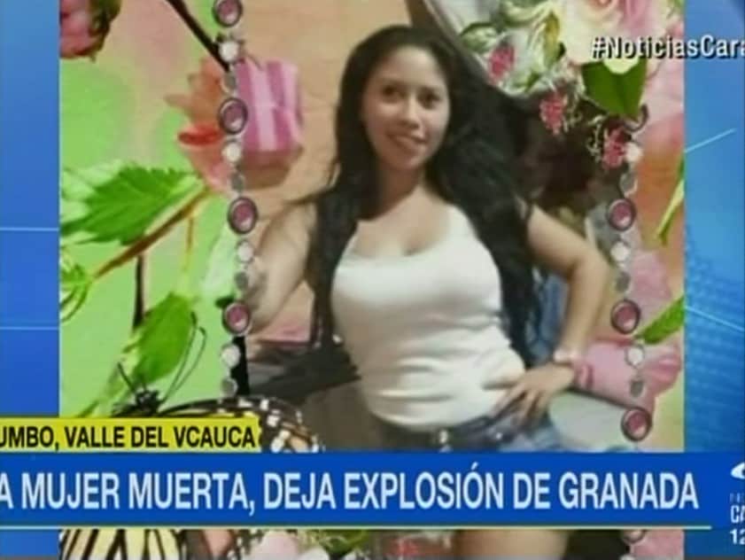 Mujer que murió por atentado con granada en Yumbo, Valle del Cauca. Pulzo