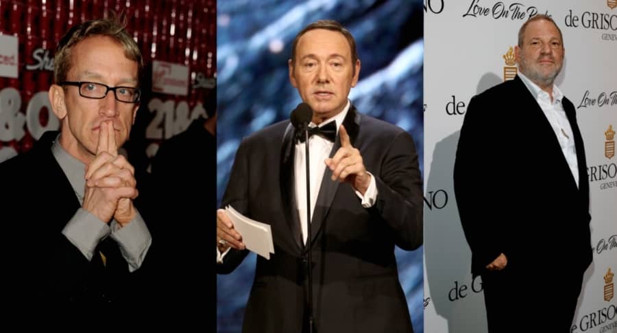Andy Dick, Kevin Spacey y Harvey Weinstein Andy Dick, Kevin Spacey y Harvey Weinstein