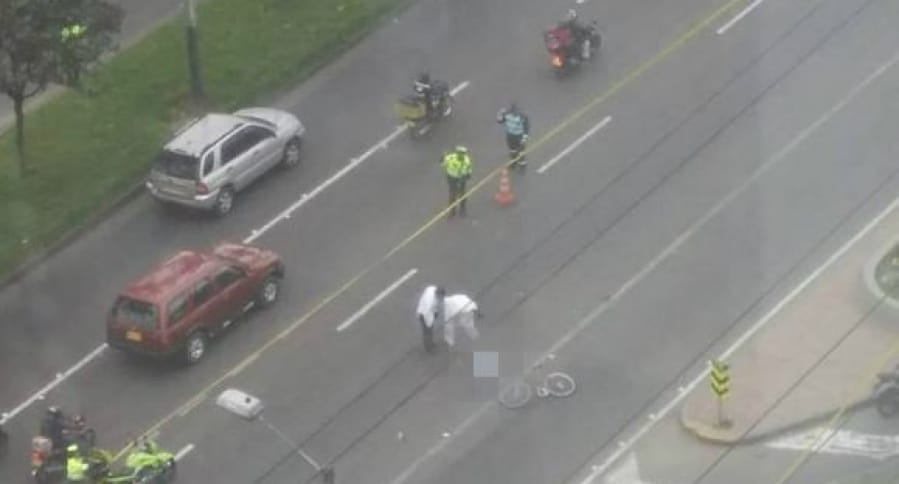 Accidente en el que murió el ciclista