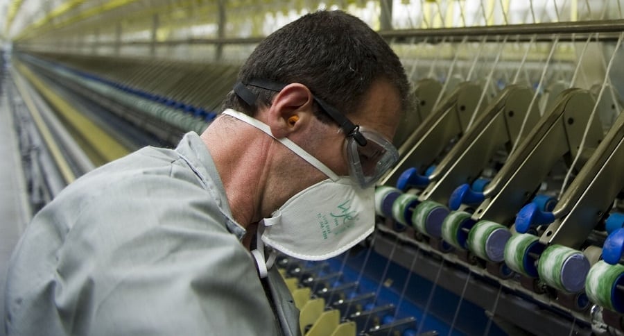 Trabajador en industria textil