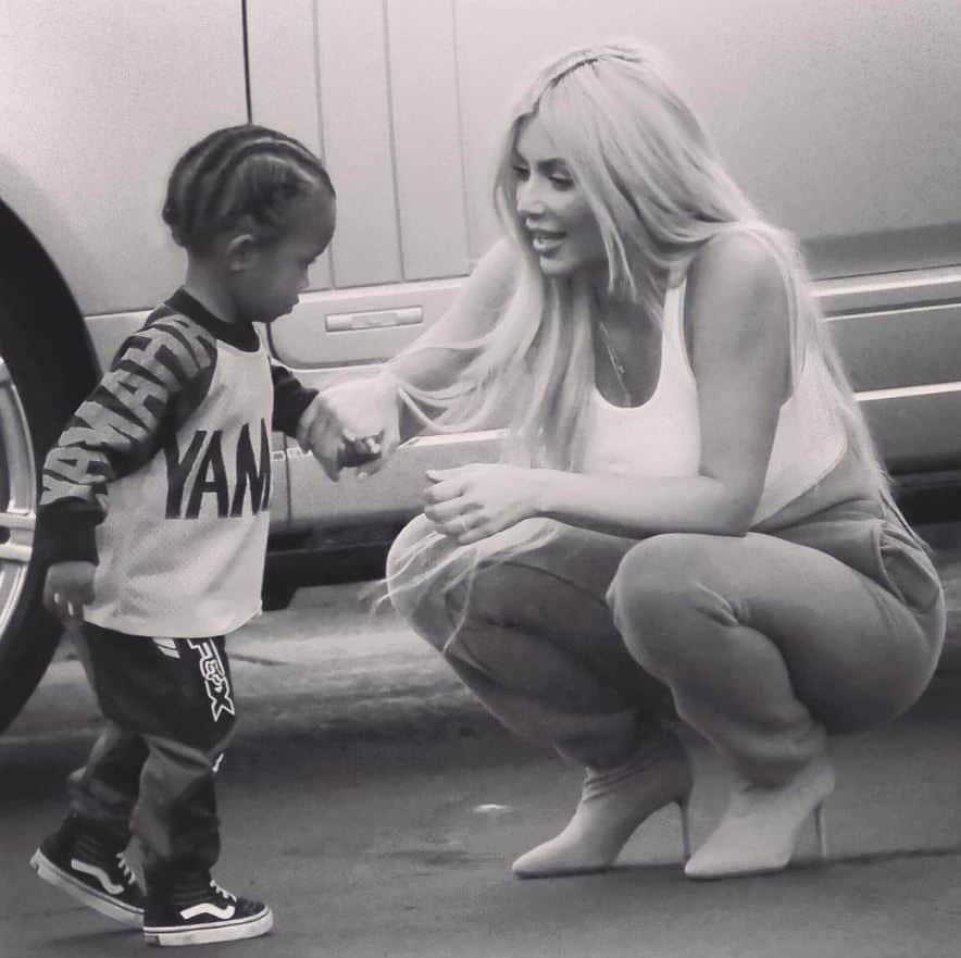 Saint West y Kim Kardashian