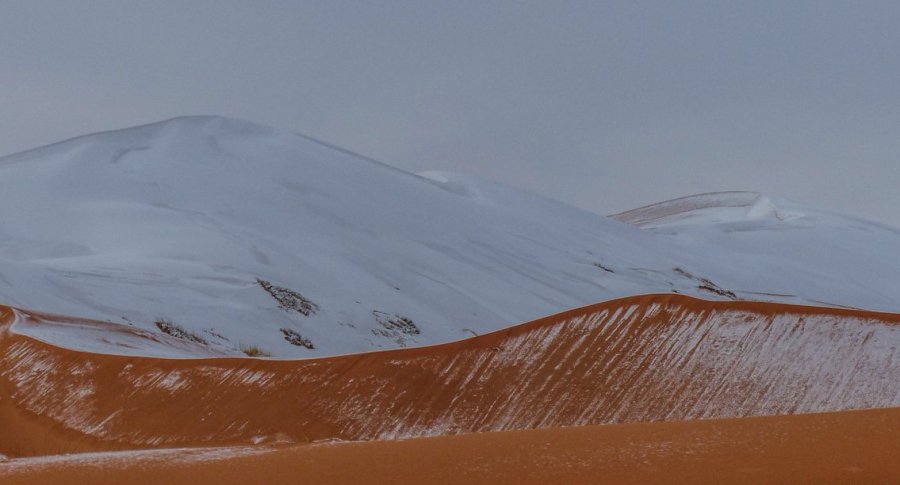 Nieve en el desierto del Sahara