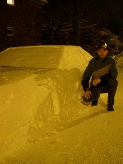 Delorean de nieve en Montreal