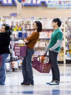 Fila de supermercado
