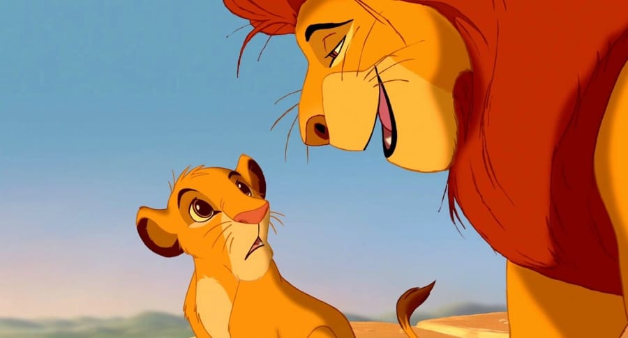 Simba y Mufasa, de 'El rey león'. Pulzo.