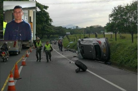 Accidente en que murió un policía