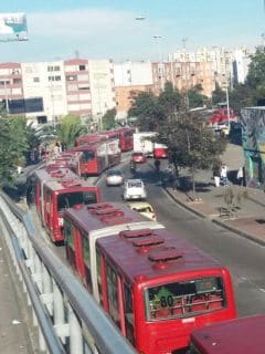Trancones en las estaciones que comunican con el Portal Suba