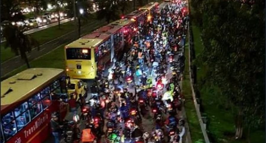 Protestas de motociclistas en Bogotá