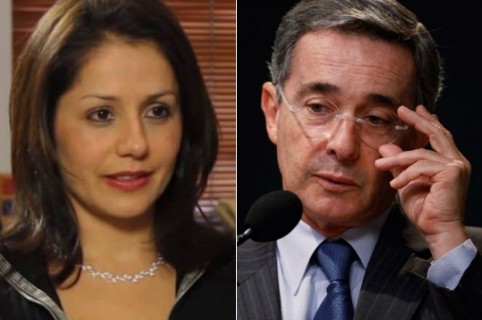 Claudia Morales y Álvaro Uribe
