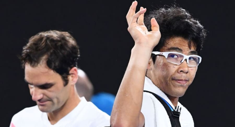 Hyeon Chung y Roger Federer