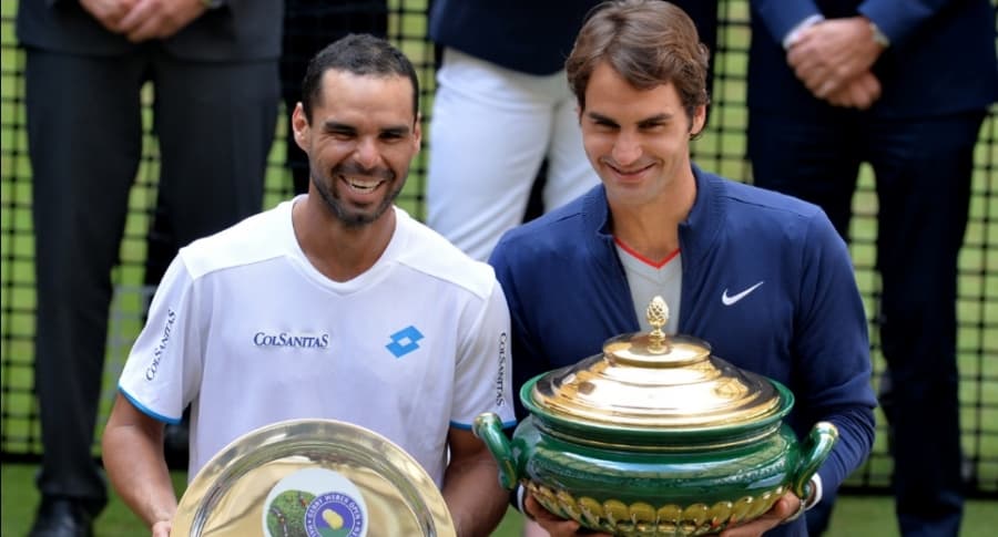 Alejandro Falla y Roger Federer