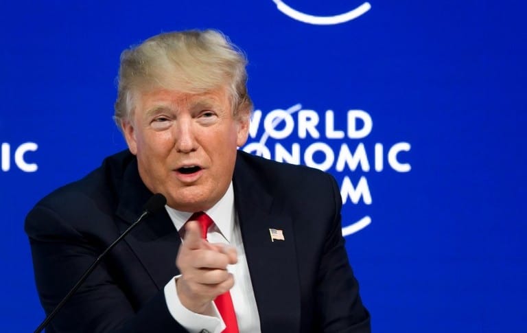 Donald Trump, en el Foro Económico Mundial