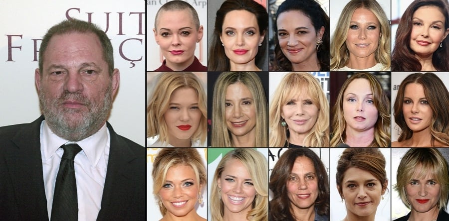 Harvey Weinstein y sus posibles víctimas de abuso sexual.