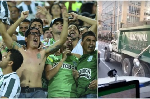 Volqueta de Atlético Nacional. Pulzo.